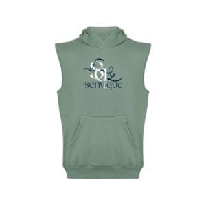 Senvique hoodie earthy green no sleeve